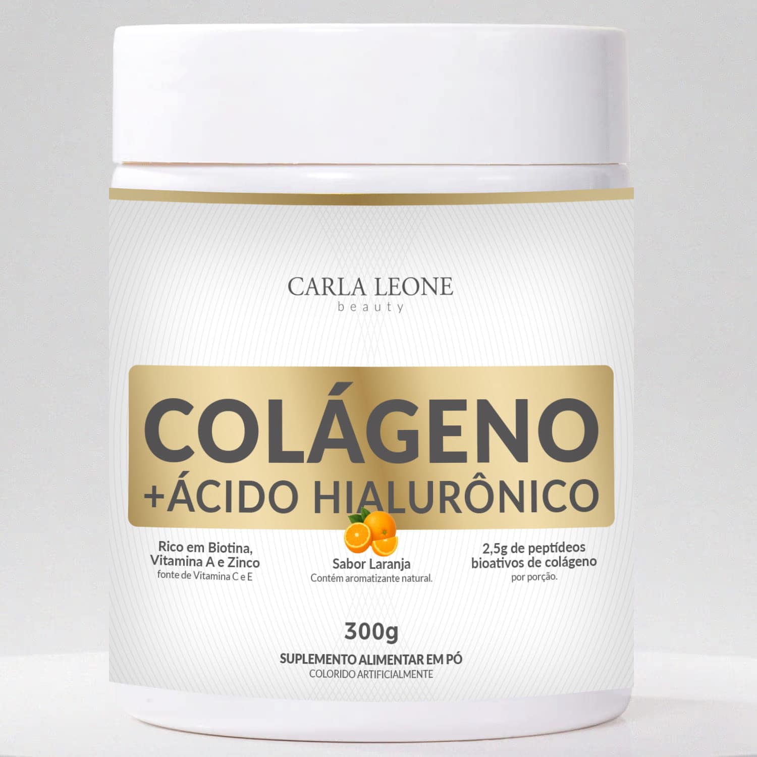 Colágeno Verisol® com Ácido Hialurônico Laranja Carla Leone 300g